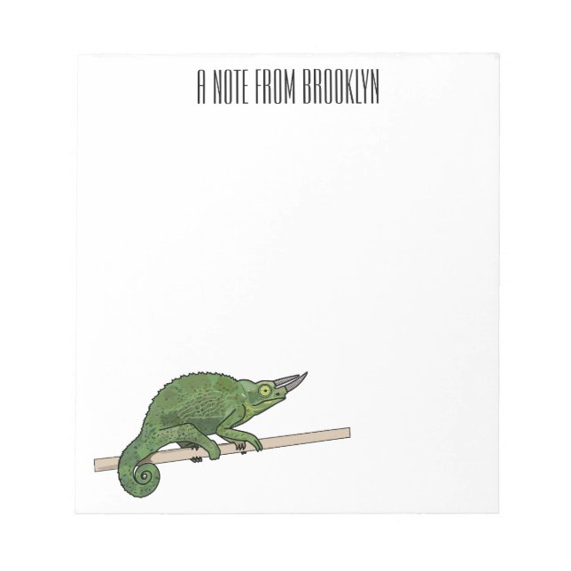 Jackson's chameleon tecknad illustration anteckningsblock (Framsida)