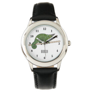 Jackson's chameleon tecknad illustration armbandsur