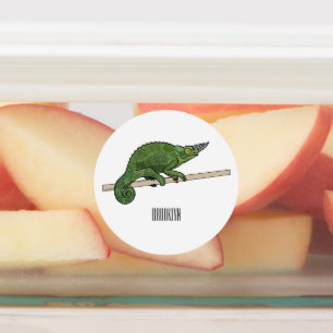 Jackson's chameleon tecknad illustration klistermärke