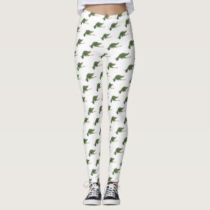 Jackson's chameleon tecknad illustration leggings
