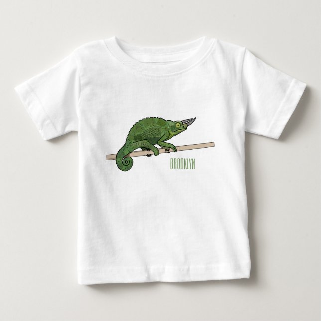 Jackson's chameleon tecknad illustration t shirt (Framsida)