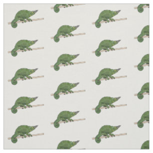 Jackson's chameleon tecknad illustration tyg
