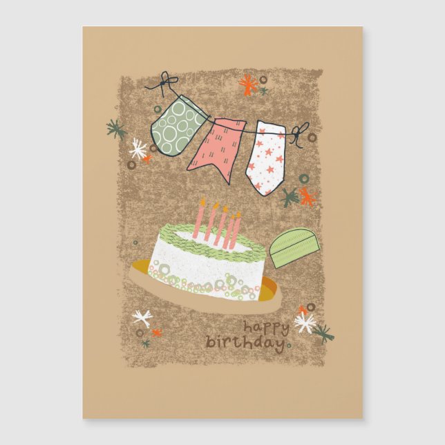 Jacksons födelsedag magnetisk inbjudningskort (Framsida)