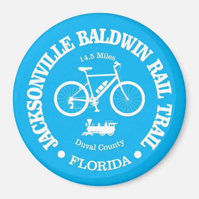 Jacksonville Baldwin Rail Trail (cykling) Magnet (Framsidan)