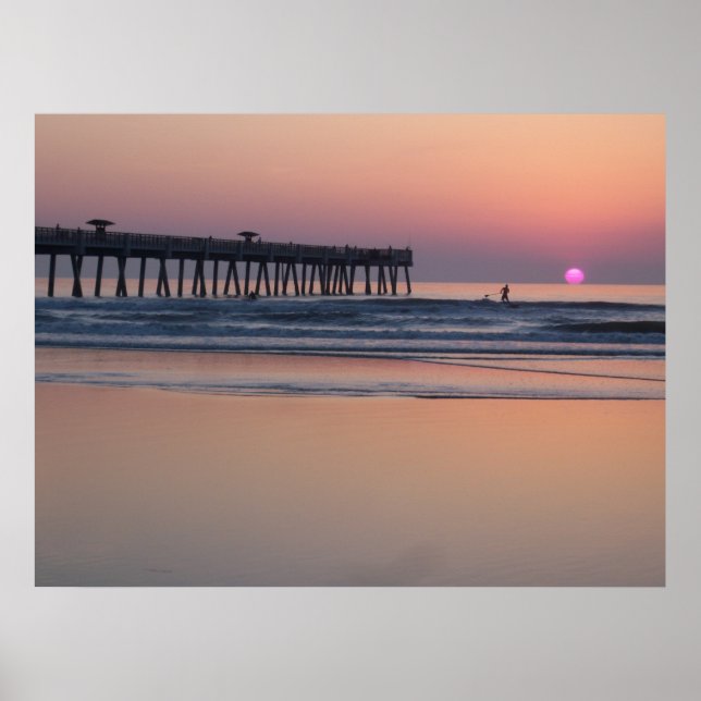 Jacksonville Beach, Florida Sunrise Poster (Framsidan)