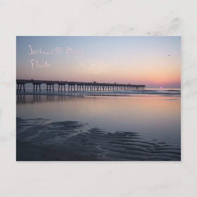 Jacksonville Beach, Florida - Sunrise Vykort (Framsida)