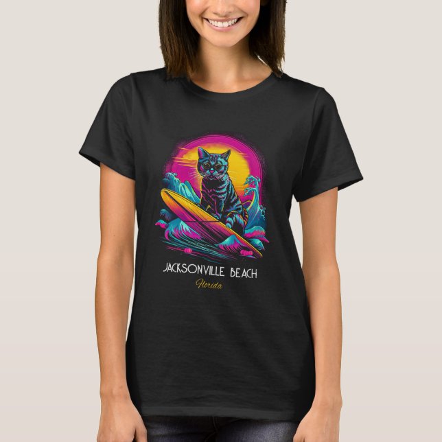 Jacksonville Beach Florida T Shirt (Framsida)