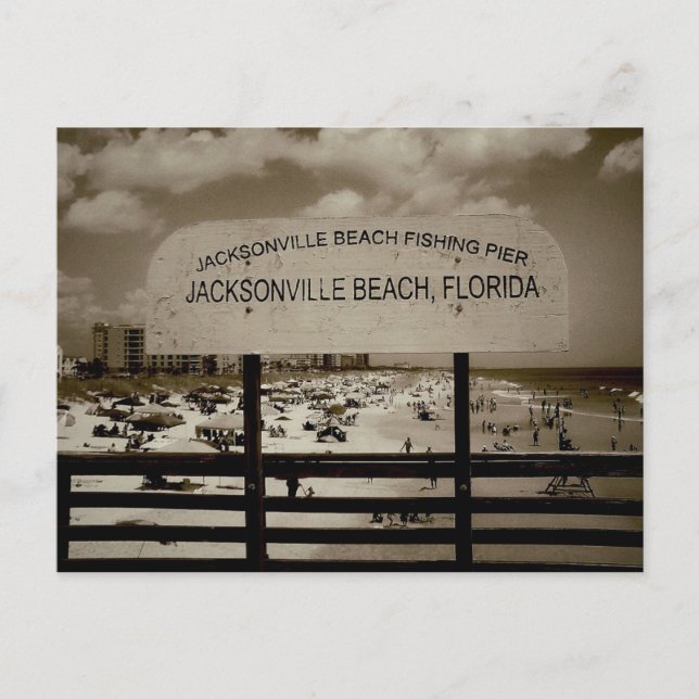 Jacksonville Beach, Florida Vykort (Framsida)