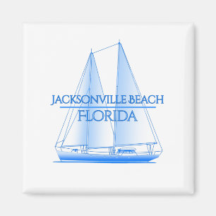 Jacksonville Beach Nautical Sailing Sailor Magnet