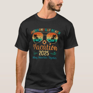 Jacksonville Beach Semester 2025 Vänner Familj So T Shirt