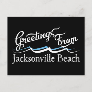 Jacksonville Beach Vatten Vågar Vykort