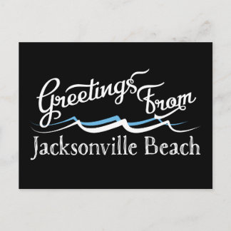 Jacksonville Beach Vatten Vågar Vykort
