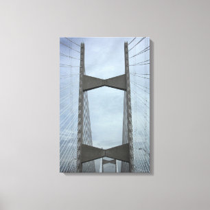 Jacksonville Bridge, Florida Canvastryck