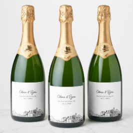 Jacksonville Bröllop Personlig Champagne Label