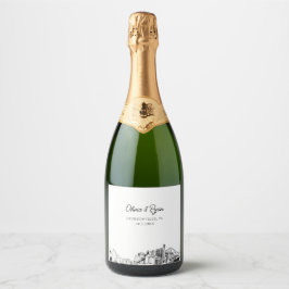 Jacksonville Bröllop Personlig Champagne Label