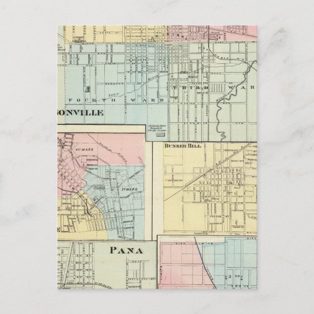 Jacksonville, Edwardsville, Pana Vykort (Framsida)