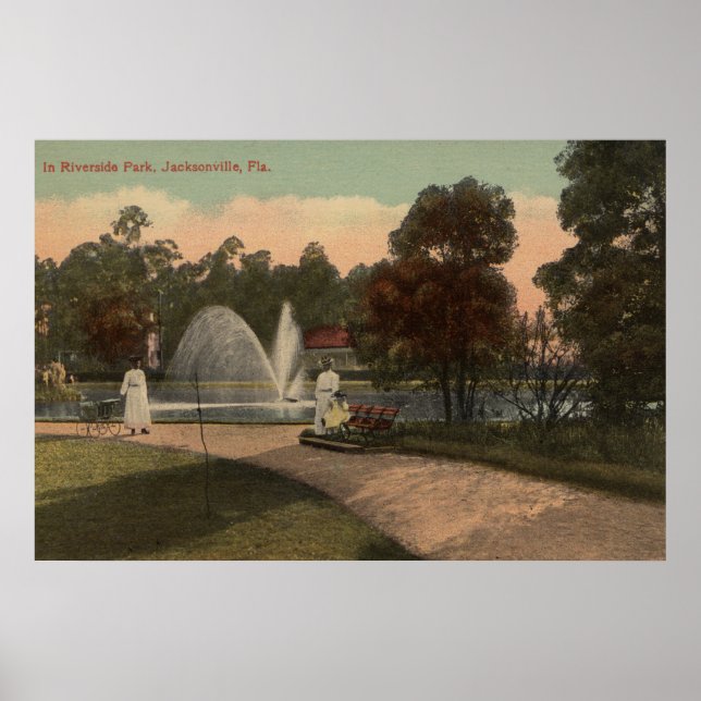 Jacksonville, FL - View of Riverside Poster (Framsidan)
