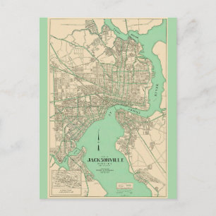 Jacksonville FL Vintagekart Postkort Vykort