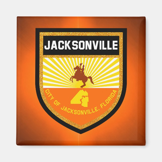 Jacksonville Flagga Magnet (Framsidan)