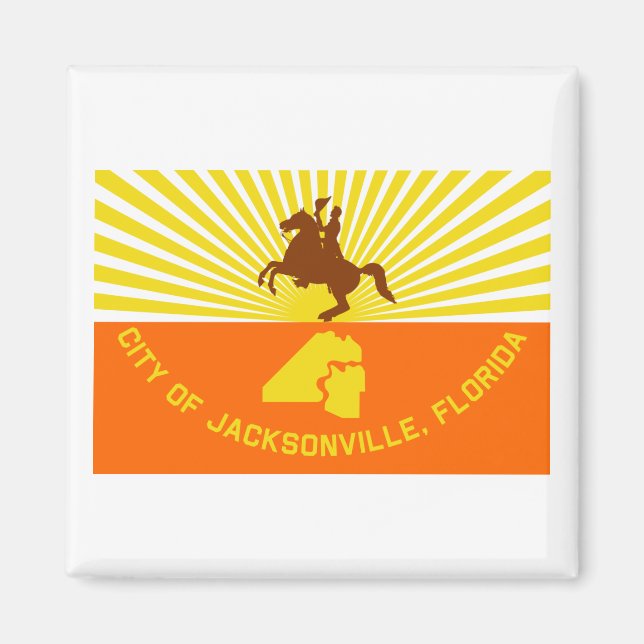 Jacksonville Flagga Magnet (Framsidan)