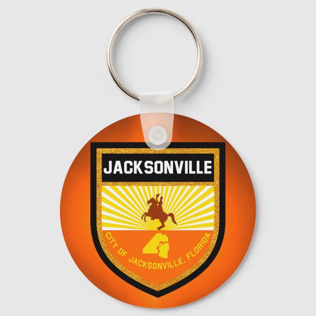 Jacksonville Flagga Nyckelring (Framsida)