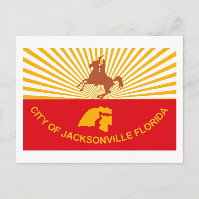 Jacksonville Flagga Postcard Vykort (Framsida)