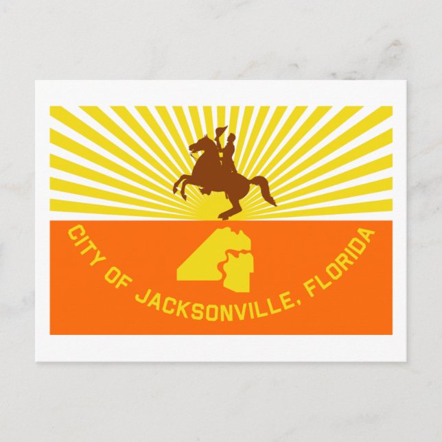 Jacksonville Flagga Vykort (Framsida)