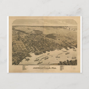 Jacksonville Florida 1876 Vykort