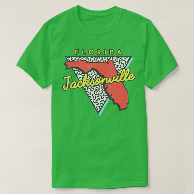 Jacksonville Florida 80:s Design Souvenirs T Shirt (Design framsida)