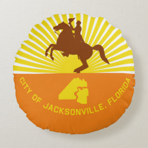 Jacksonville (Florida) City flagga Rund Kudde