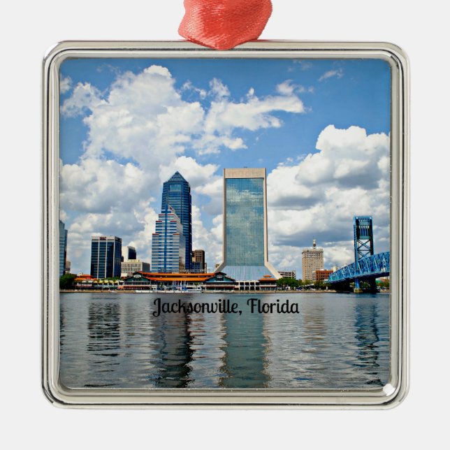 Jacksonville, Florida cityscape Julgransprydnad Metall (Framsidan)