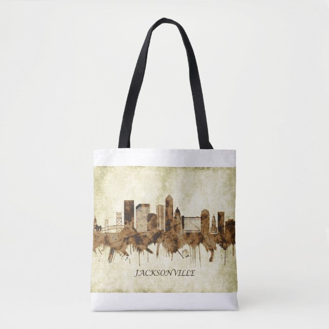 Jacksonville Florida Cityscape Tygkasse (Framsida)