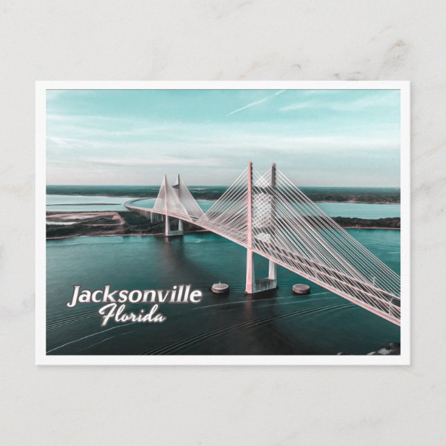 JACKSONVILLE FLORIDA - DAMES POINT BRIDGE VYKORT (Framsida)