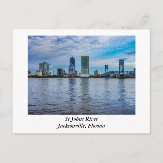 Jacksonville Florida Evening Vykort (Framsida)