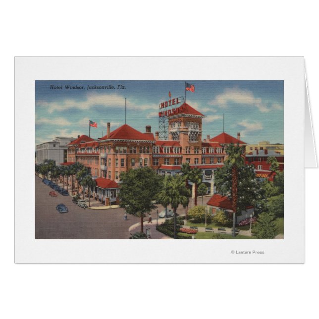 Jacksonville, Florida - Exterior View of Hotel Hälsningskort (Framsidan Horizontal)