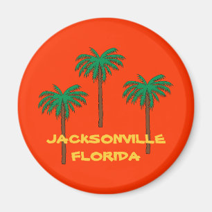 JACKSONVILLE, FLORIDA handflatan träd-kylmagnet Magnet