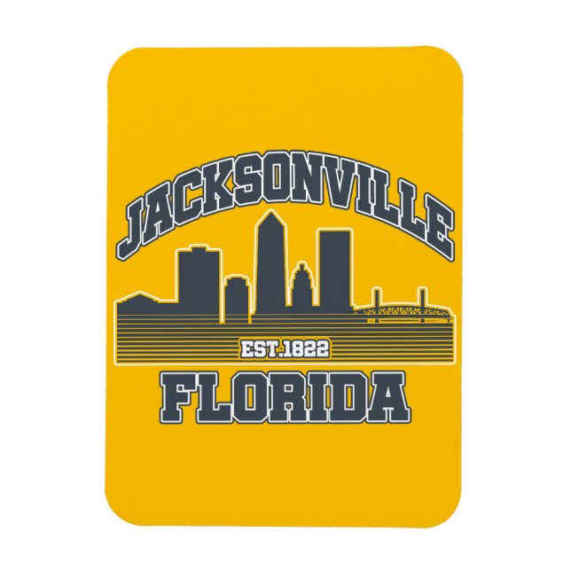 Jacksonville,Florida Magnet (Vertikal)