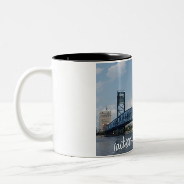 Jacksonville Florida Main Street Bridge Coffee Mug Två-Tonad Mugg (Vänster)