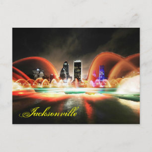 Jacksonville, Florida och Friendship Fountain Vykort