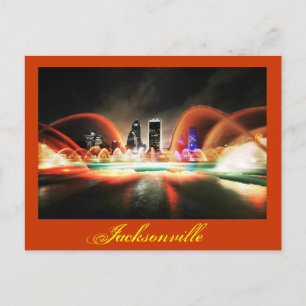 Jacksonville, Florida och Vänskapen Fontän Vykort