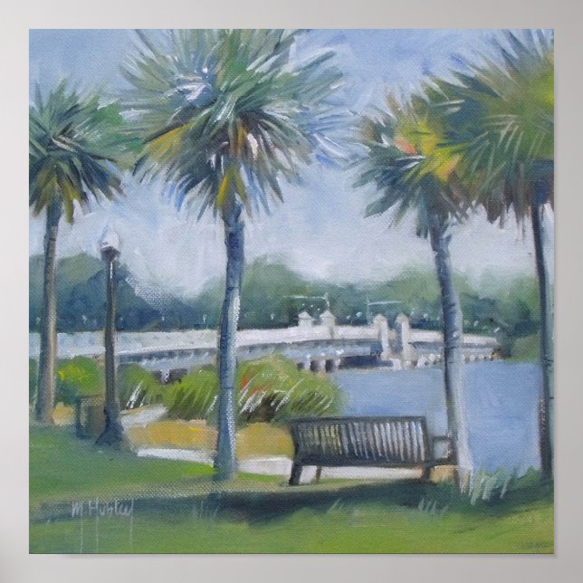 Jacksonville Florida Ortega Bridge Poster (Framsidan)