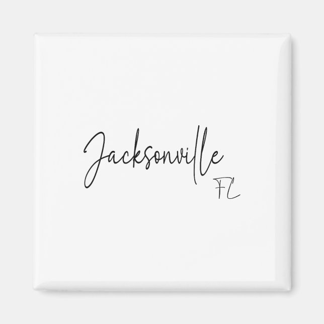 Jacksonville Florida Retro Ca Magnet (Framsidan)