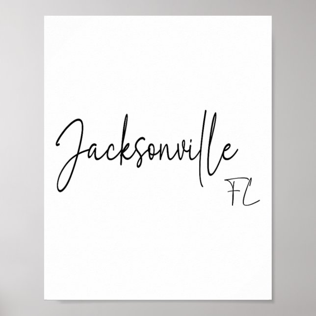 Jacksonville Florida Retro Ca Poster (Framsidan)