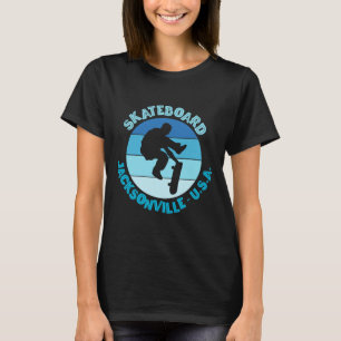 Jacksonville Florida Skateboardare Urna Skateboard T Shirt