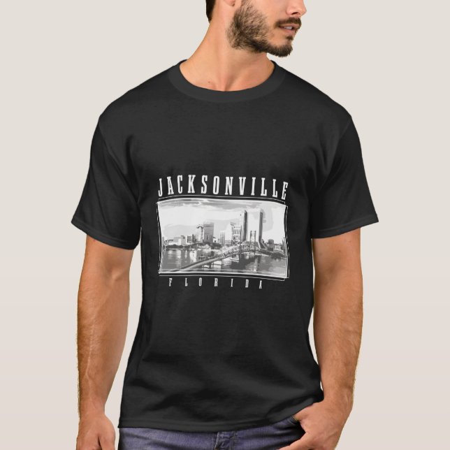 Jacksonville Florida Skyline Jacksonville T Shirt (Framsida)
