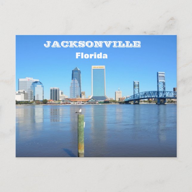 Jacksonville, Florida Skyline Postcard Vykort (Framsida)