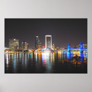 Jacksonville Florida Skyline Poster