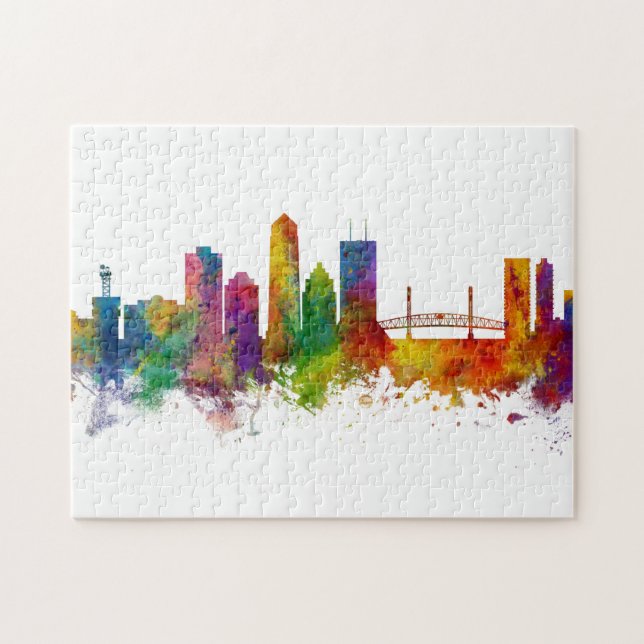 Jacksonville Florida Skyline Pussel (Horisontell)