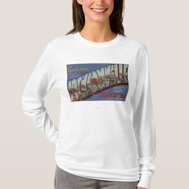 Jacksonville Florida - stora brevplatser 2 T-shirt (Framsida)