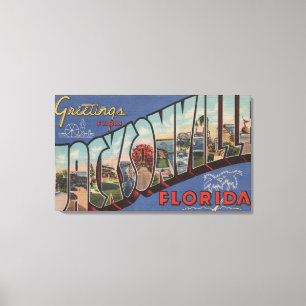 Jacksonville Florida - stora brevplatser Canvastryck